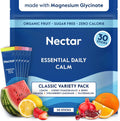 Nectar Calm Magnesium Glycinate Drink Mix - Sugar Free & Zero Calorie - with Organic Ashwagandha, Vitamin D, L-Theanine, Electrolytes - Deep Sleep, Relax, Focus & Calm - Non-GMO (Variety 30 Sticks)