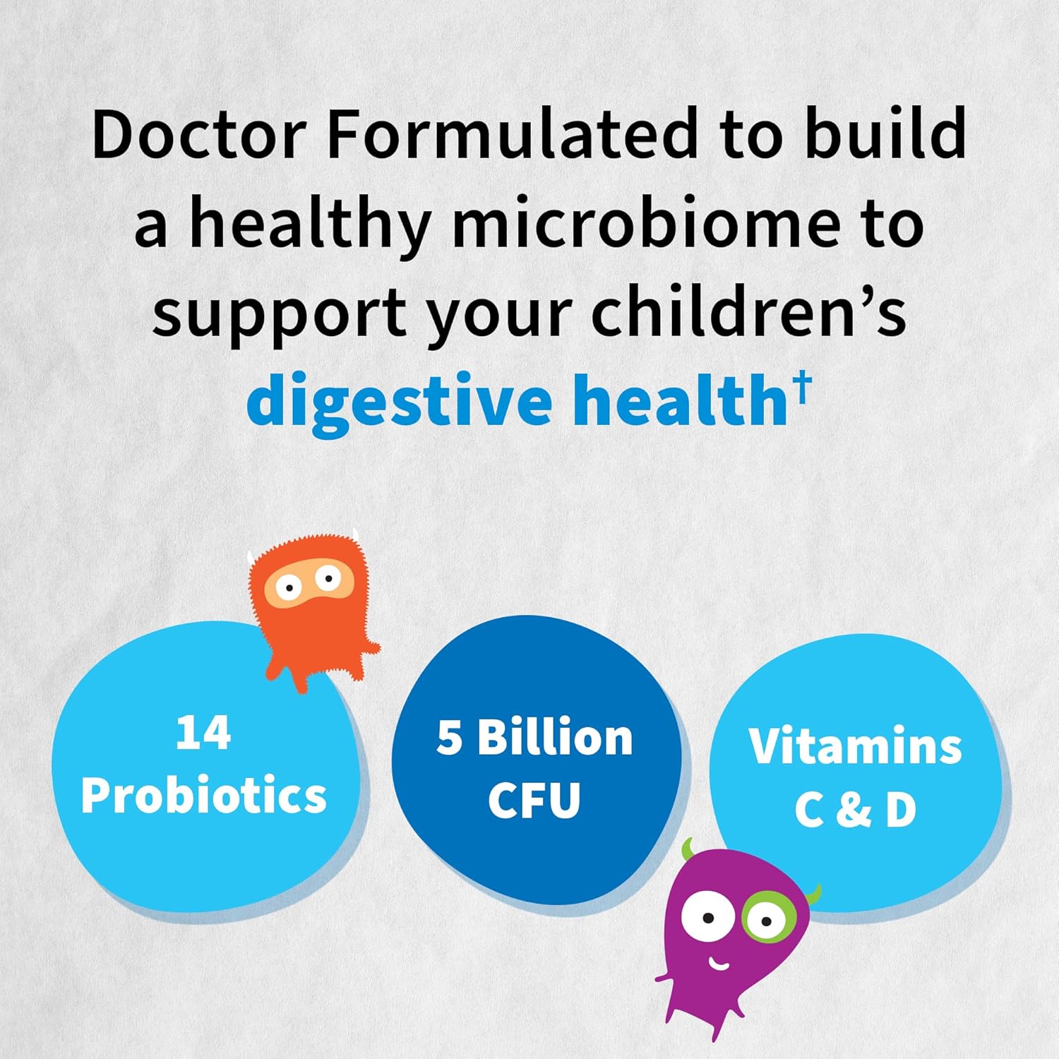 Garden of Life Dr. Formulated Probiotics Organic Kids+ plus Vitamin C & D - Watermelon - 5 Billion CFU Gluten, Dairy & Soy Free Immune & Digestive Health Supplement, No Added Sugar, 30 Chewables