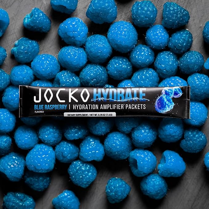 Jocko Fuel Hydrate Electrolytes Powder - Low Sugar Hydration Amplifier for Recovery, Dehydration & Exercise - Vitamins B6, B12 & C (32 Packets, 2 Pack Bundle)