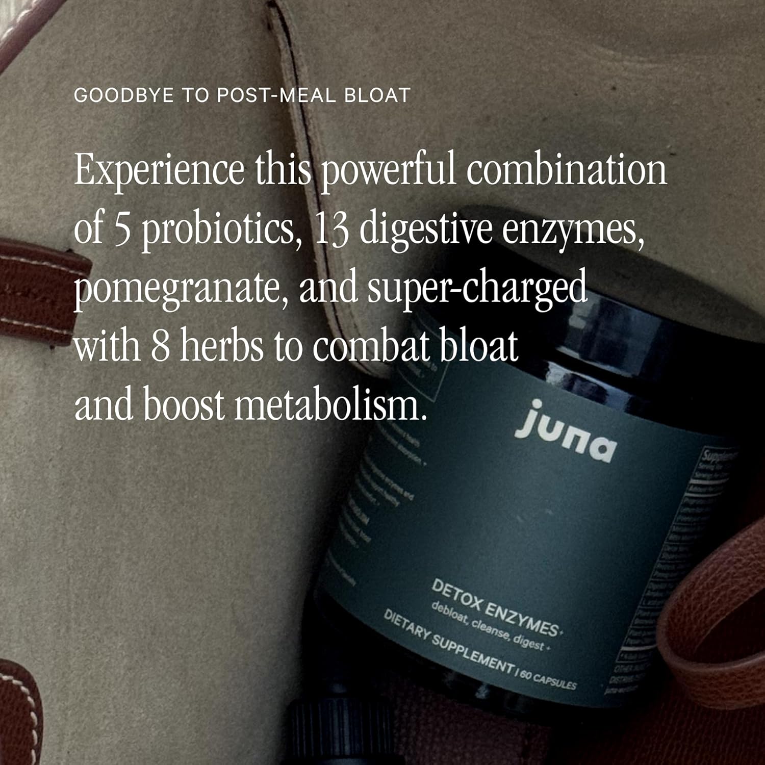 Juna Detox Digestive Enzymes & Probiotic - Fast-Acting Relief for Bloat, Gas, Indigestion & Discomfort - Promotes Healthy Digestion, Regularity & Gut Health
