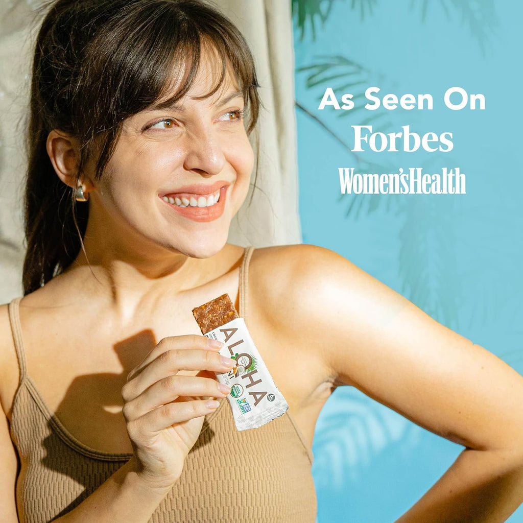 ALOHA Organic Plant Based Protein Bar MINIS |Coconut Chocolate Almond | 20 Count, 24g Bars | Vegan, Low Sugar, Gluten Free, Paleo, Low Carb, Non-GMO, Stevia Free, Soy Free, No Sugar Alcohols