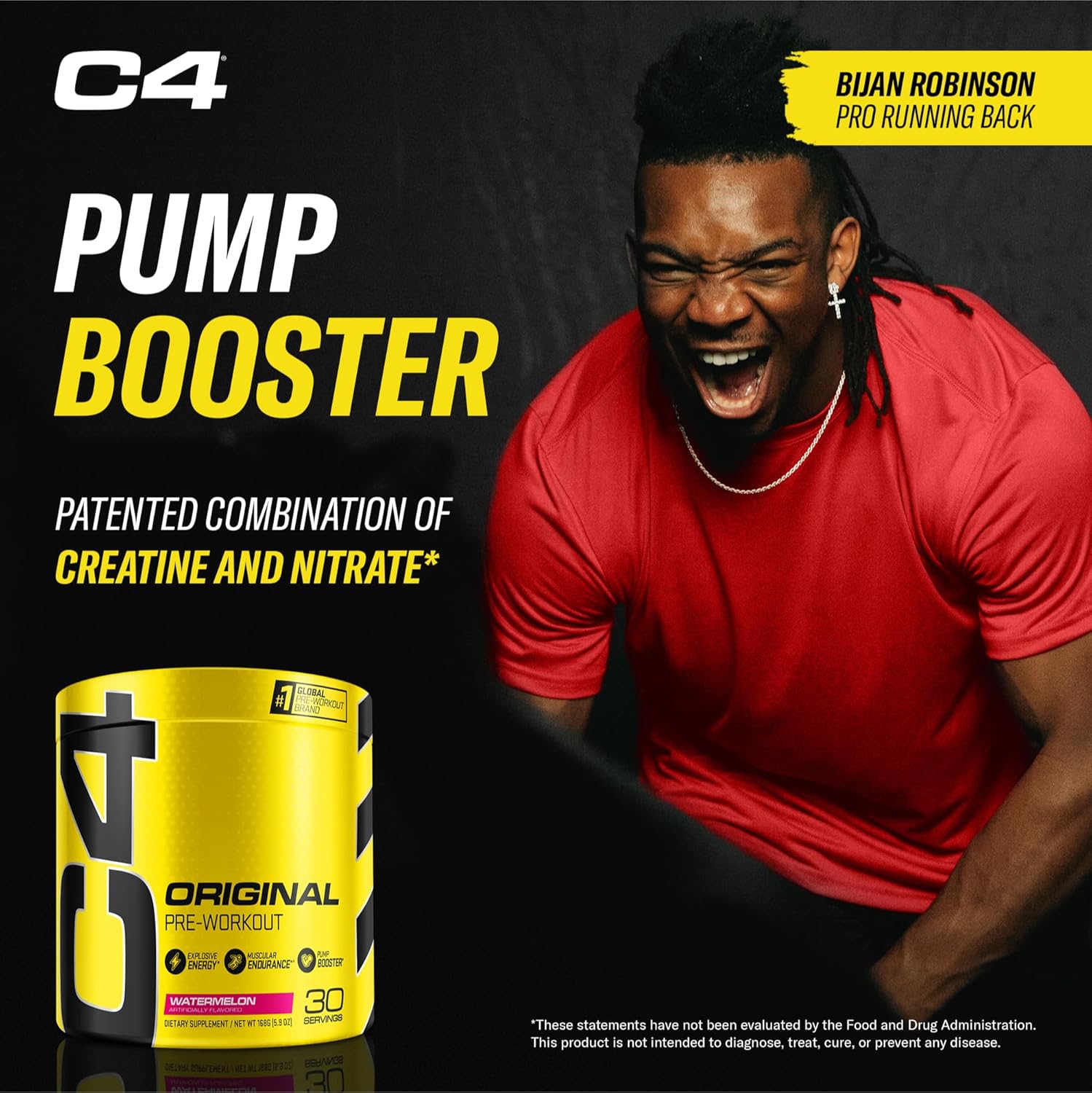 Cellucor C4 Original Pre Workout Powder Watermelon Sugar Free Preworkout Energy Supplement for Men & Women 150mg Caffeine + Beta Alanine + Creatine 30 Servings