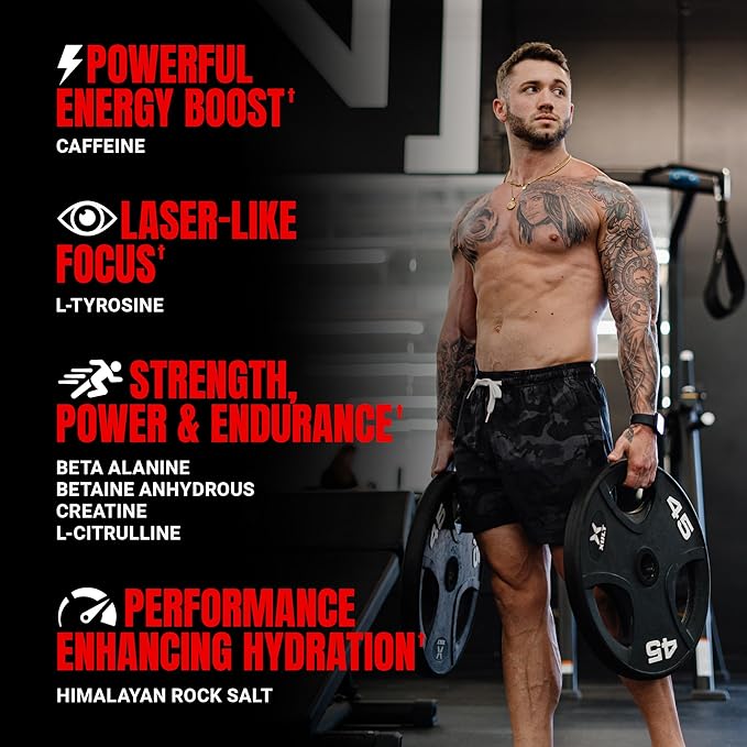 PROSUPPS Mr. Hyde Signature Pre Workout Drink Mix- Performance, Energy & Endurance with Creatine, Beta Alanine & Caffeine - Clean Gym Supplements for Men & Women (Fruit Punch, 12 On-The-Go Packets)
