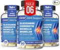 Glucosamine Chondroitin MSM with Turmeric & Boswellia 540 Capsules | 8-in-1 Joint Support Supplement for Flexibility & Mobility | Joint Supplement for Men & Women – Supports Back, Knees, Hips & Joints
