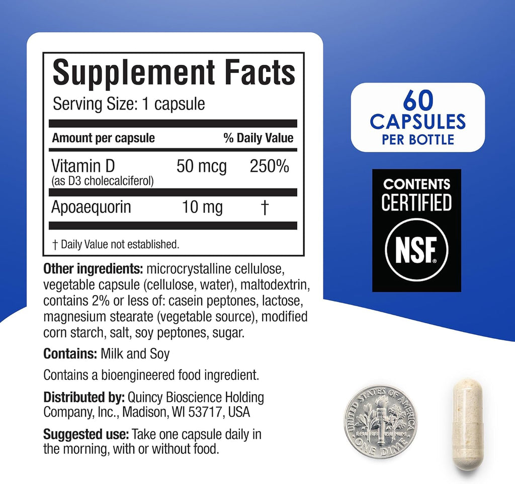 Prevagen Regular Strength - 120 Capsules (4 Month Supply) | Formulated for Your Brain | 10mg of Apoaequorin Plus Vitamin D3