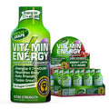 Vitamin Energy Focus+ Extra Strength Energy Shot Grape 12 Pack, 260mg Natural Caffeine, B-Vitamins, CoQ10, Amino Acids, Focus, Productivity & Clarity, Zero Sugar, Gluten-Free, 1.93 fl oz