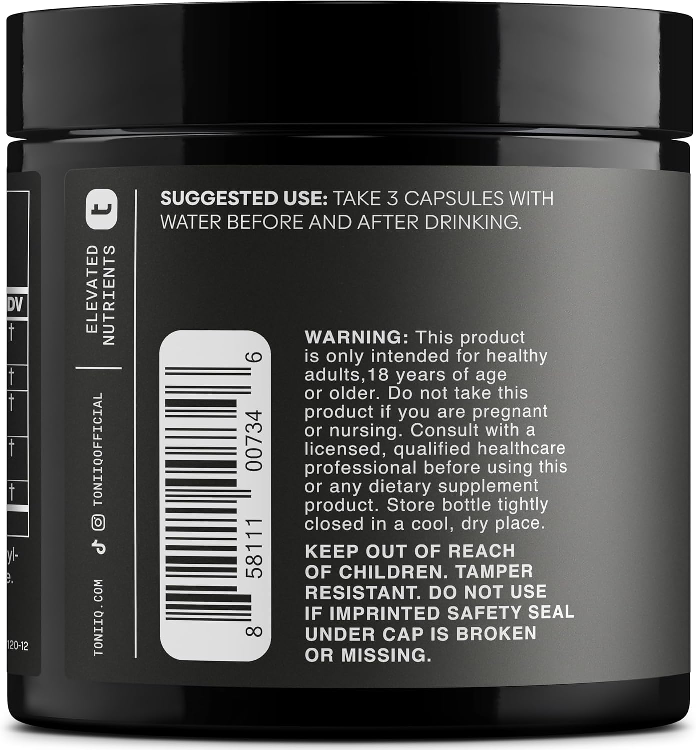 Toniiq Ease with DHM - Full Liver Support for a Night Out - 120 Capsules - 50x Super Concentrated Extract