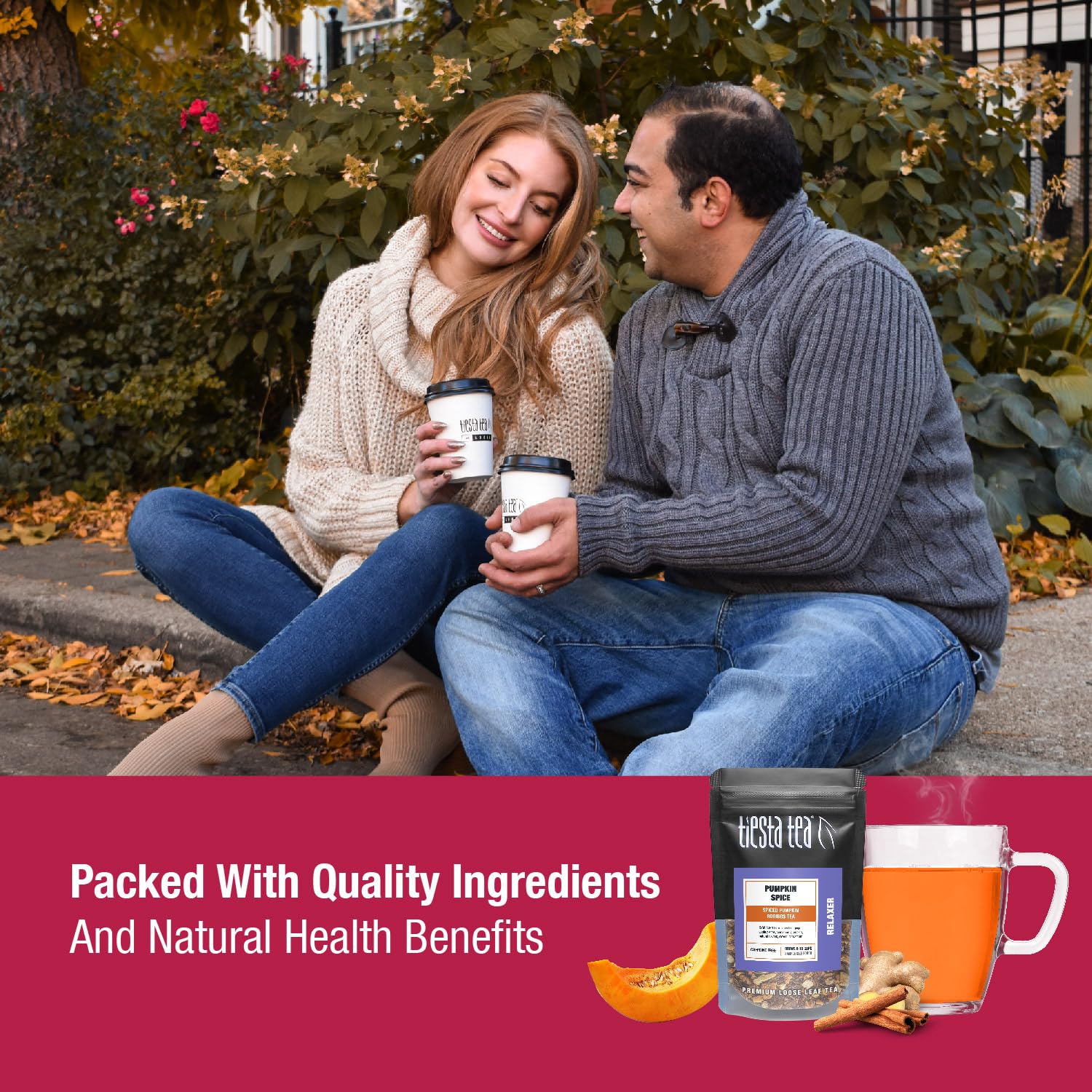 Tiesta Tea Fall Medley Dry Flight Set – Assorted Herbal, Black, Chai, and Fruit Tea Blends for Hot or Iced Brewing, Caffeine Free Loose Leaf Sampler Set with 9 Resealable Pouches