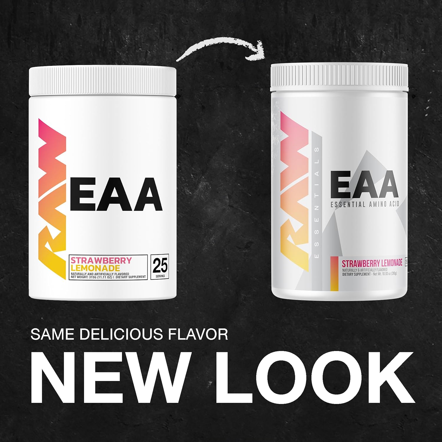 RAW EAA Amino Acids Powder, Strawberry Lemonade (25 Servings) - Pre Workout Amino Energy Powder for Strength, Endurance, Recovery & Lean Muscle Growth - BCAA Amino Acids Supplement for Men & Women