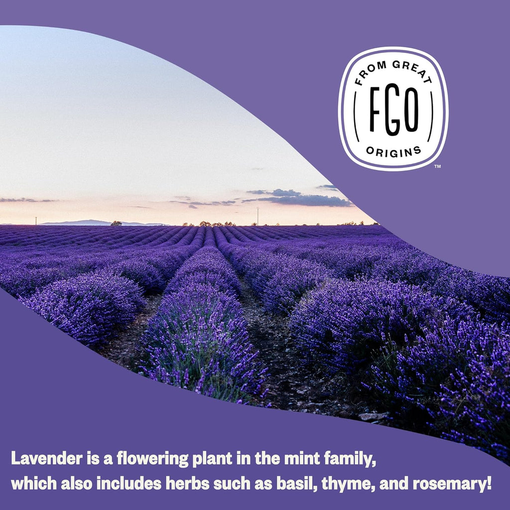 FGO Organic Dried Lavender Flowers, Extra Grade Dried Buds, Imported From France for Culinary or Sachet Bags, 4oz, Packaging May Vary (Pack of 1)