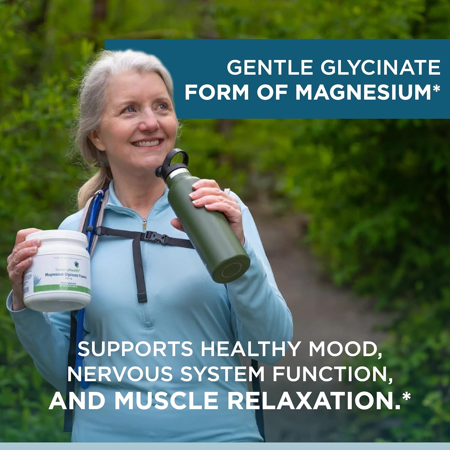 Seeking Health Magnesium Glycinate Powder, 200 mg per Serving, Bioavailable Bisglycinate Chelate, Support Sleep and Relaxation, Natural Energy, Vegetarian (75 Servings)*