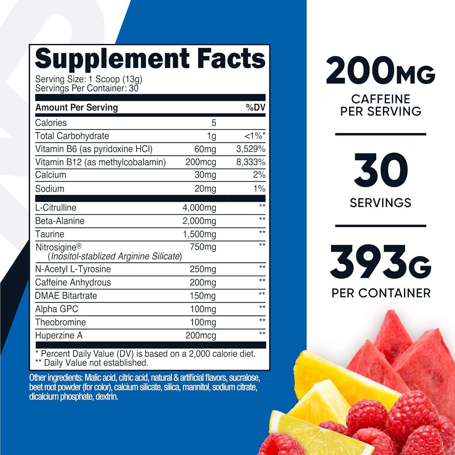 Nutricost Pre-Workout Complex Powder (30 Servings, Fruit Punch) - with Beta-Alanine, Taurine & Amino Acids