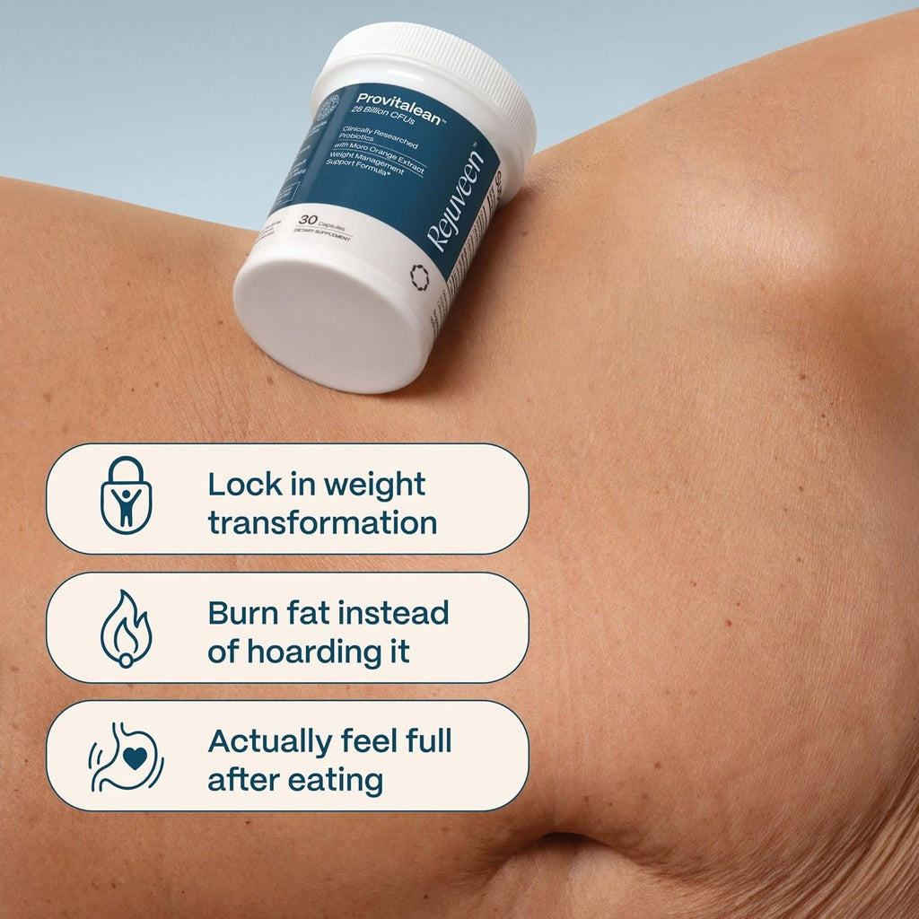 Provitalean Metabolism Fuel for Women | Mute Cravings for Belly Fat & Resistant Waistlines | B420 Probiotic, Morosil, Chromium | Vegetarian, Stimulant-Free, Gluten-Free | 30 Ct
