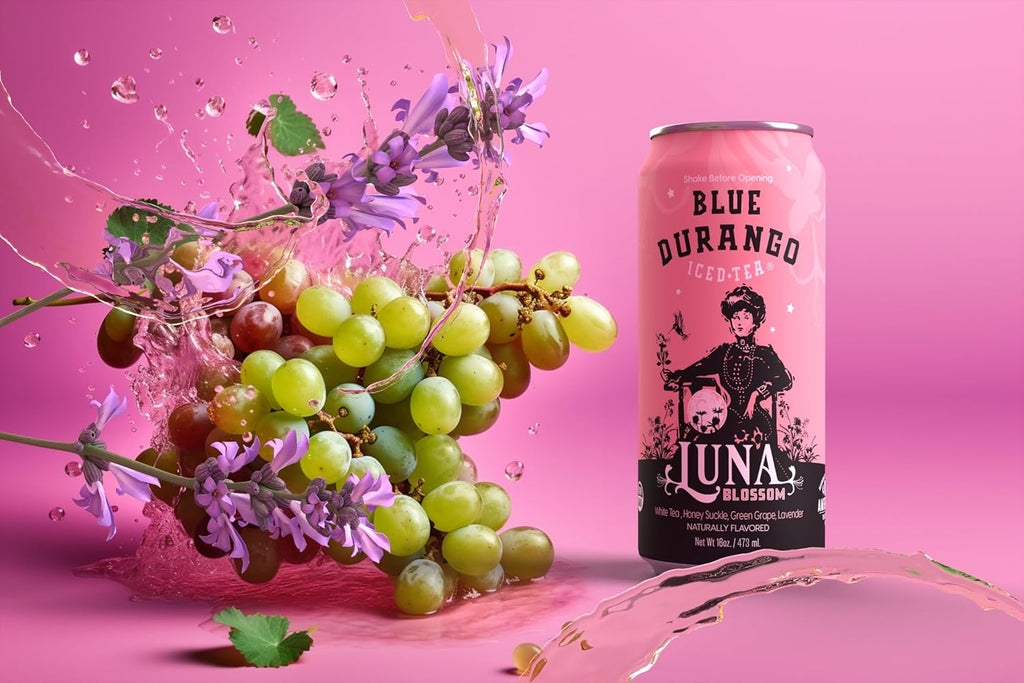 Blue Durango Iced Tea - Luna Blossom - Natural Ingredient Drinks 16 oz (12 Pack)