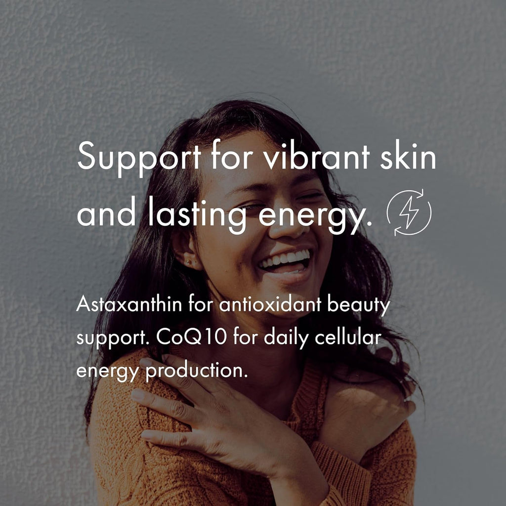NAOMI Extra Strength Astaxanthin + CoQ10, Fat-Soluble Antioxidants, Cardiovascular Support, Increased Energy, Immune and Cognitive Function, Restore Depleted CoQ10, High Absorption, 30-Day Supply