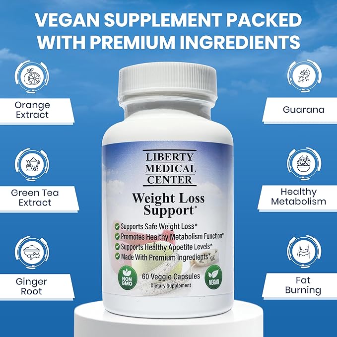 Doctor Recommended Healthy Weight Loss Supplement | Vegan, Non-GMO, Gluten Free | Supports Healthy Appetite Levels | Burn Fat Naturally | Fat Burner for Women and Men | 60 Count