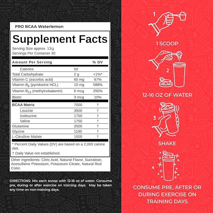 Max Muscle Pro BCAA, Aminos for The Relentless, 7G BCAA, Post Workout Muscle Recovery (Watermelon)