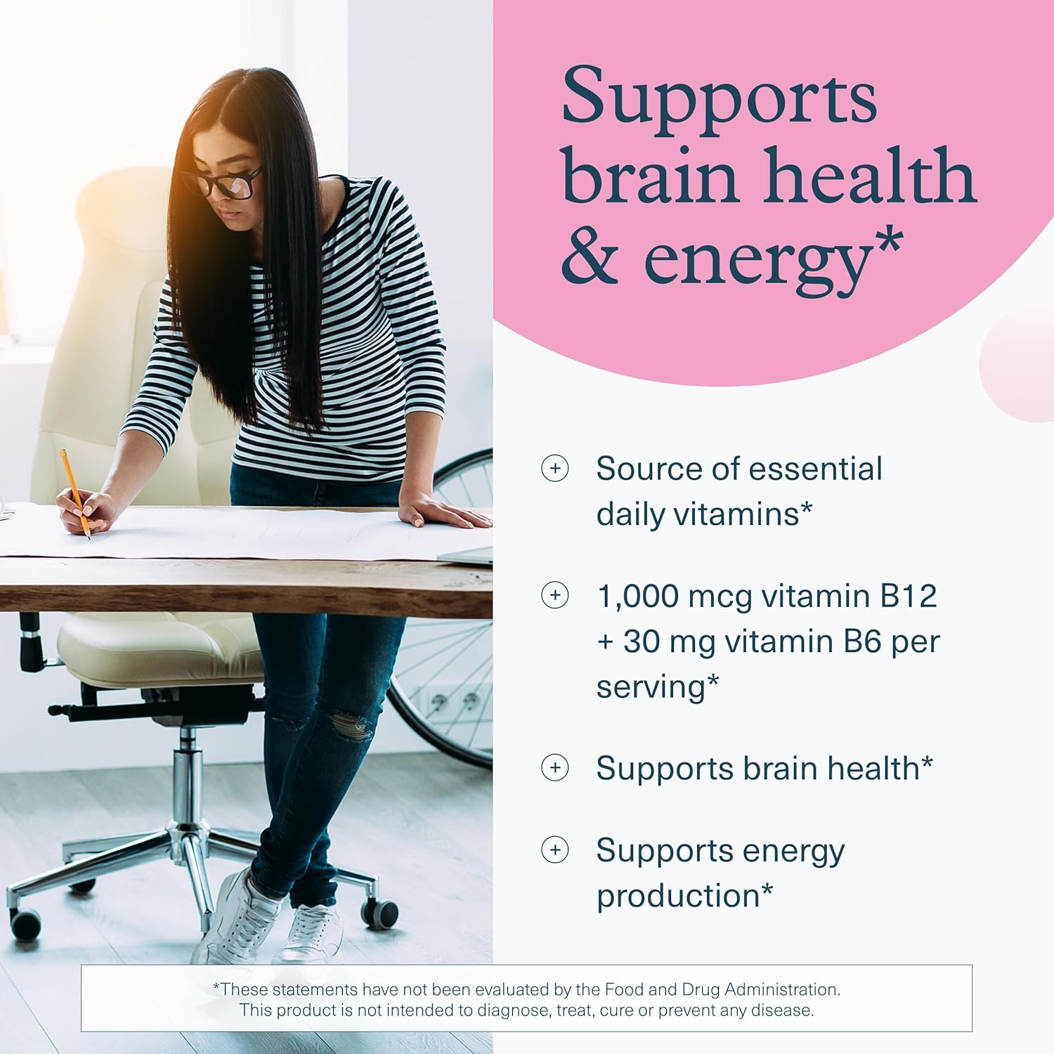 Youtheory B12B6 - Vegan Vitamin B6 & Vitamin B12 - Offers Brain Health, Energy & Immunity Support* - Dairy, Soy & Gluten Free - 60 Vegetarian Capsules