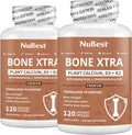 Bone Xtra - Vegan Bone Strength Formula for Stronger Bones, Plant-based Calcium from Marine Algae, Vitamins D3, Vitamin K2, Magnesium, Phosphorus & More for Teens, Adults - 2 Months Supply | 2 Pack