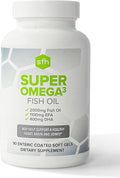 SFH Super Omega 3 Fish Oil Capsules Highly Concentrated 2000mg Omega 3 | Sustainably Sourced Alaskan Pollock Fish Oil for Heart Joint Brain Health (Capsule, 90ct)