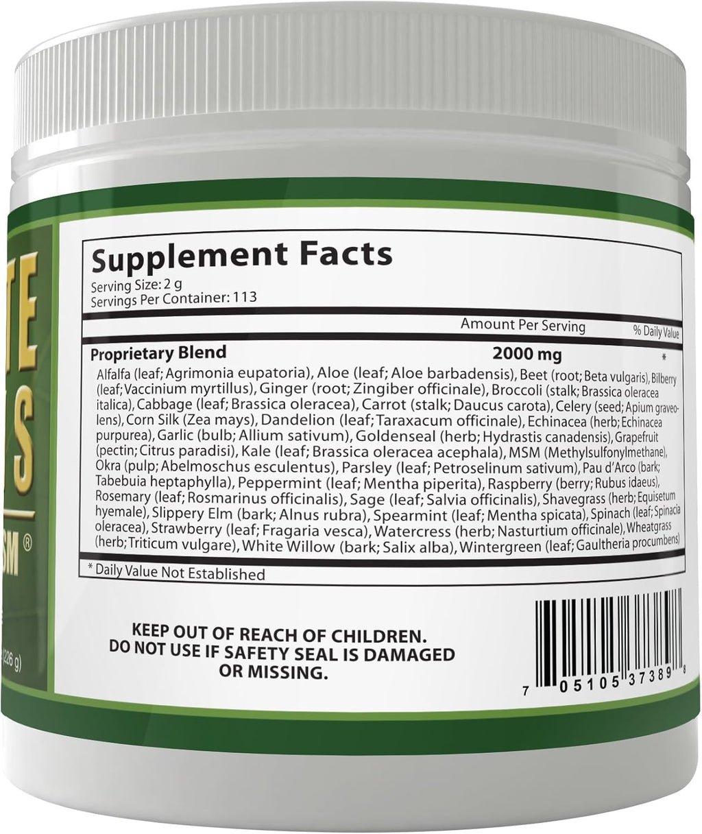 Ultimate Greens Powder Immune Support Vegan Friendly Vegetable Alkalize Drink NO GMO Gluten Soy Free 8oz 3 Pack