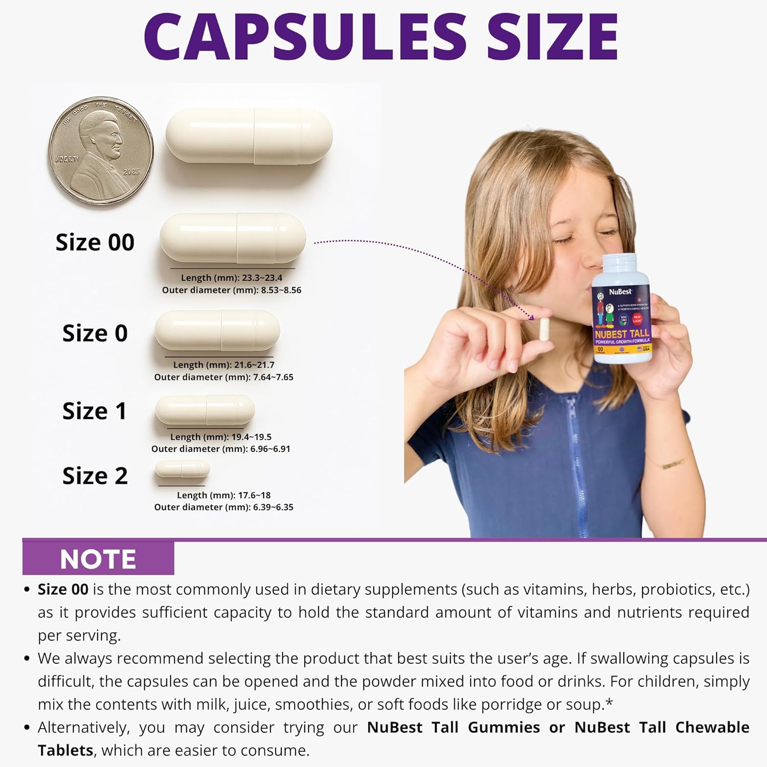 NuBest Tall - Powerful Formula for Strong Bones, Immunity & Healthy Development with Calcium, Collagen & Herbs - for Children (5+) & Teens Who Don’t Drink Milk Daily - 2 Pack | 2 Months Supply