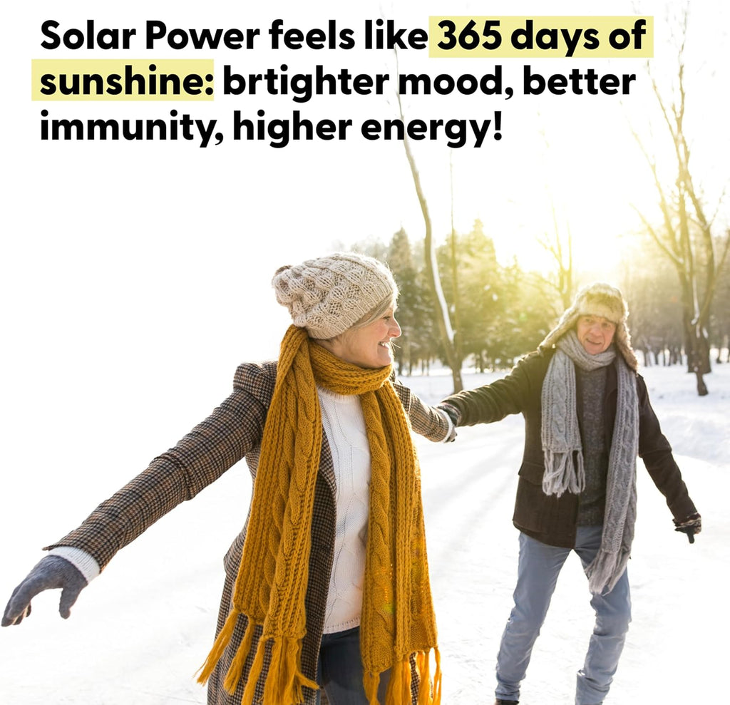 LIVELY VITAMIN CO. Solar Power Vitamin D3 2000 iu - Patented Vitamin K - MK7 - Immune Balance - Brain Function - Mood - Heart - Stress - 60 Count