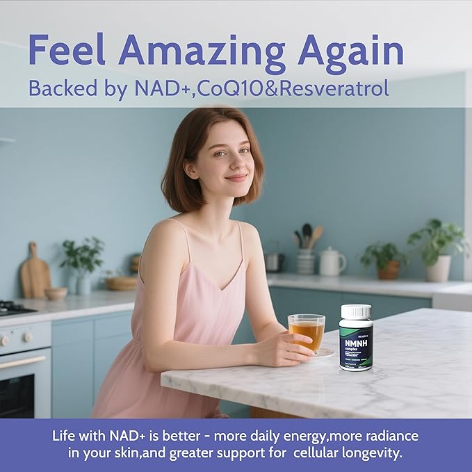 High-Purity NMN Supplement Alternative for Women： Liposomal NMNH + Trans-Resveratrol + TMG | Boosts NAD+ Levels, Cellular Regeneration & Radiant Skin - 60-Day Anti-Aging Formula
