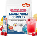 VEV Magnesium Complex for Women DeepCalm Magnesium Drink Powder Supplement with Ashwagandha, L-Theanine & Vitamin D – Calm & Relaxation – Raspberry Lemonade Flavor – Vegan – 30 Ct