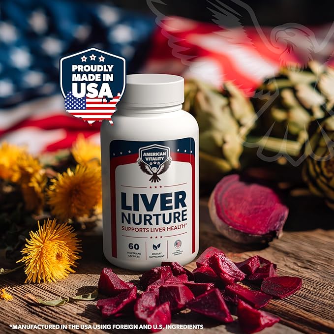 Liver Nurture - Liver Supplement Formula with Milk Thistle, Artichoke, Dandelion, Beet Root, Turmeric & More - Liver Support Supplements - 60 Capsules