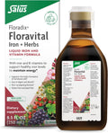 Floradix Floravital Liquid Iron & Vitamins Formula - Liquid Iron Supplement with B Complex Vitamins, Vitamin C & Herbs for Energy Support* - Vegan, Gluten-Free, Yeast- Free, Non-GMO - 8.5 Fl Oz