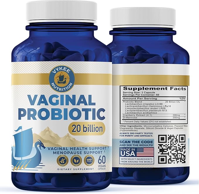 Vykee Nutrition Women’s Vaginal Probiotic – 20B CFU + Cranberry & D-Mannose | Urinary & pH Balance, Feminine Health & Immune Support | Daily Probiotic for Women’s Wellness