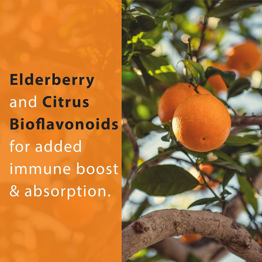 Thomas' all-natural Remedies Vitamin C with Organic Elderberry, Organic Citrus Bioflavonids - Whole Food Supplement - Non-GMO - Raw Vegan - 90 Capsules