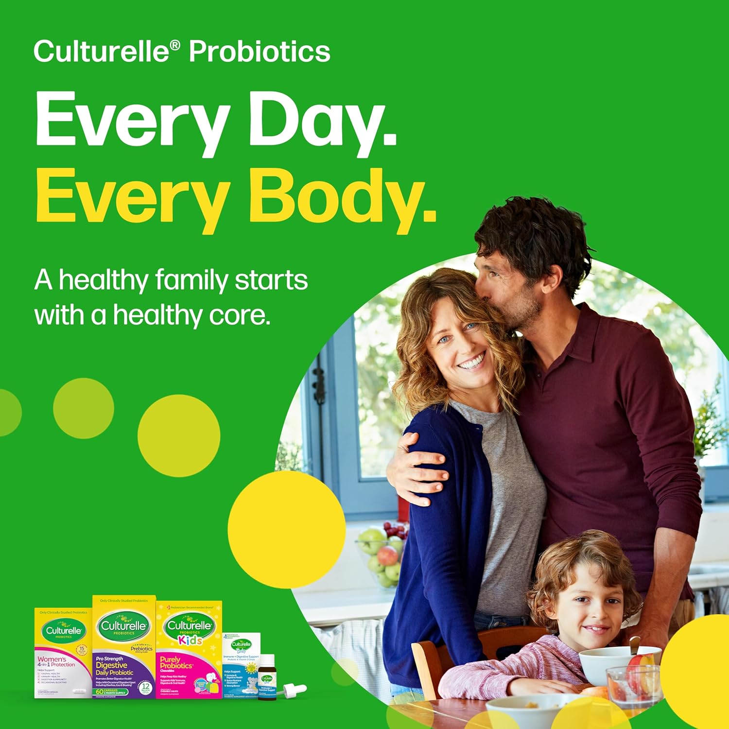 Culturelle Immune Defense Probiotic with Vitamin C, Vitamin D and Zinc + Elderberry, Non-GMO, 4-in-1 Immune Support for Kids Ages 3+*, Mixed Berry Chewables, 30 Count