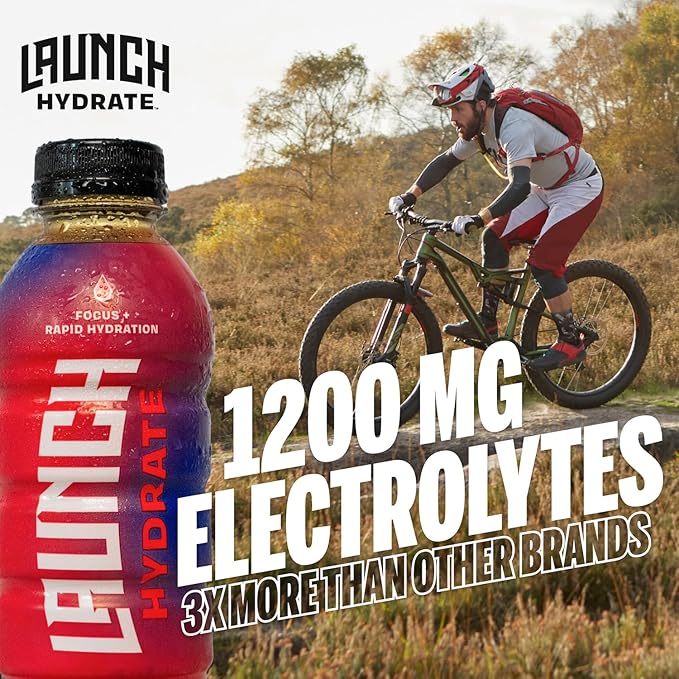 Sports Drink: Fruit Punch Flavor - 16.9 Oz (12 Pack), Energy Drink + Hydration, Real Cane Sugar, Electrolytes, Cognizin for Focus, Vitamin B12 Energy Boost, L-Glutamine Hydration Formula, No Artificial Sweeteners, Colors, or High Fructose Corn Syrup – ...