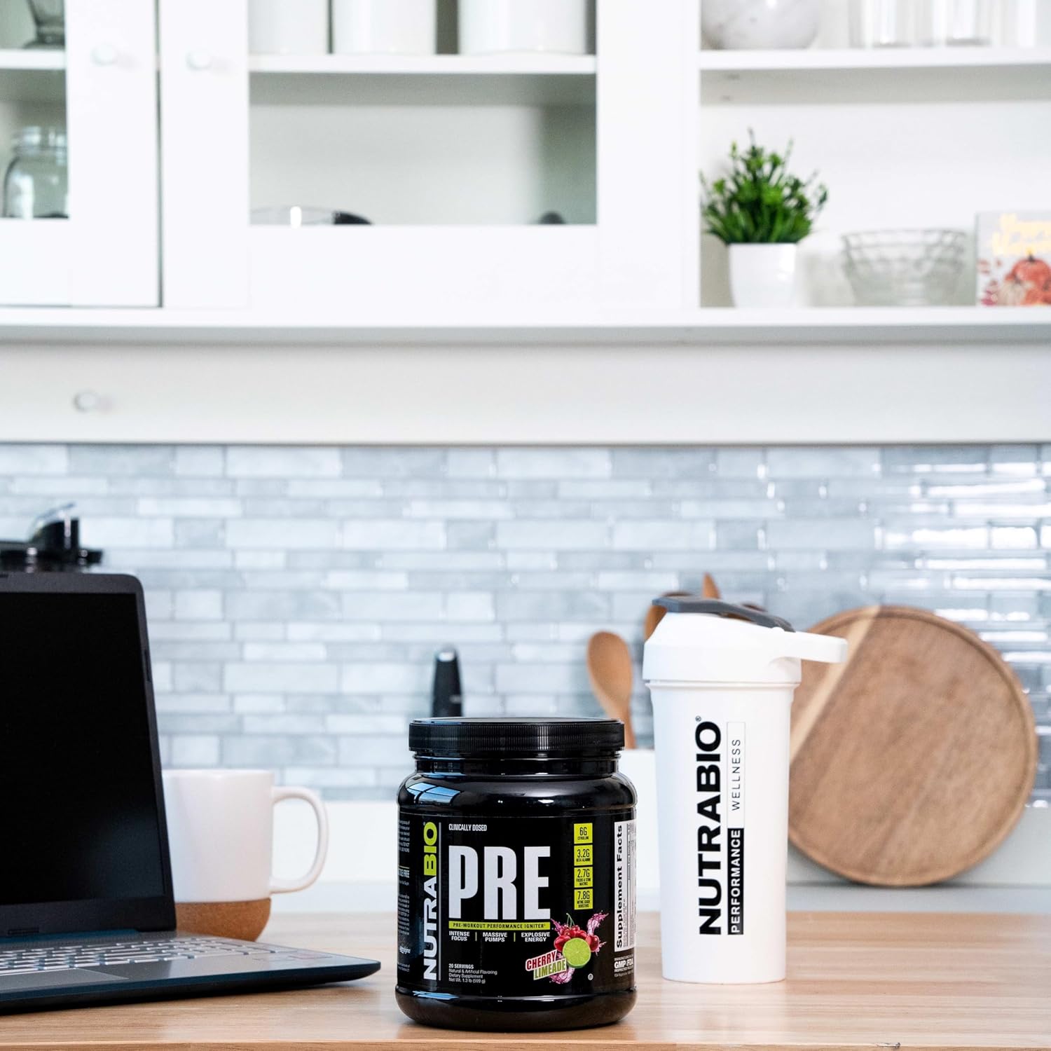 NutraBio PRE Workout Powder - Old Formula- Sustained Energy, Mental Focus, Endurance - Beta Alanine, Creatine, Caffeine, Electrolytes - 20 Servings - Cherry Limeade