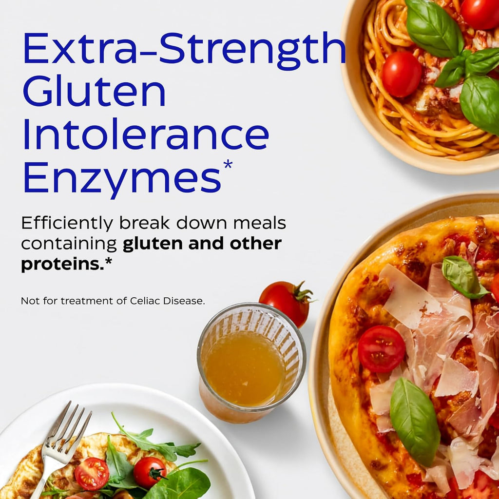 Enzymedica GlutenEase Extra Strength, Advanced Gluten Digestive Enzymes for Women and Men, Fast-Acting Formula for Bloating Relief & Digestive Health, 30 Capsules