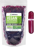 XPRS Nutra Size 0 Empty Capsules - 1000 Count Empty Vegan Capsules - Vegetarian Pills - DIY Vegetable Capsule Filling - Veggie Pill Caps for Do-It-Yourself Supplements (Purple Carrot)