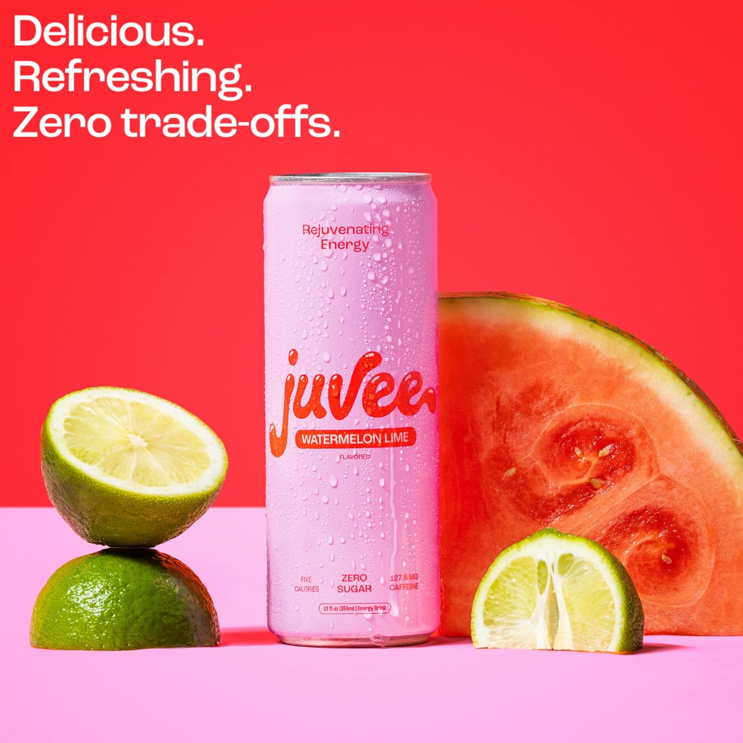 Juvee Energy Drink 0 Sugar 5 Calories (Pack of 12) (WATERMELON LIME)