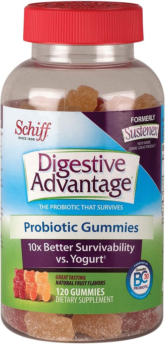 Schiff Digestive Advantage Probiotic Gummies, 120 Count, Pack of 2
