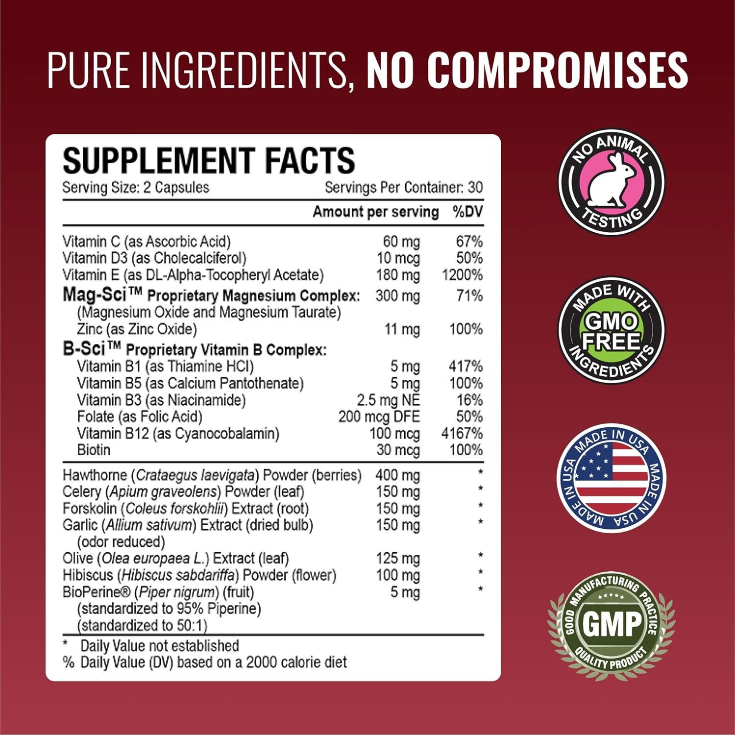 Approved Science Bloodsyl - Supports Blood Flow - Hawthorn Berry, Magnesium, BioPerine - Vegan - 60 Capsules - Pack of 1