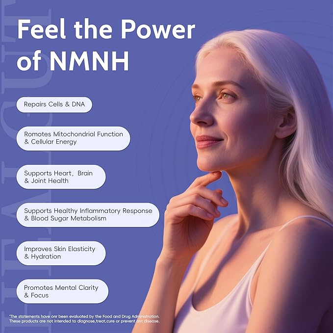 High-Purity NMN Supplement Alternative for Women： Liposomal NMNH + Trans-Resveratrol + TMG | Boosts NAD+ Levels, Cellular Regeneration & Radiant Skin - 60-Day Anti-Aging Formula