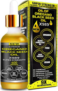 Oil Of Oregano With Black Seed Oil - 400 Servings, 2 in 1 Wild Oregano Oil with Black Seed Oil Drops, Organic Supplement, Alternative to Oregano and Black Seed oil Gel Capsules, Non-GMO, Vegan