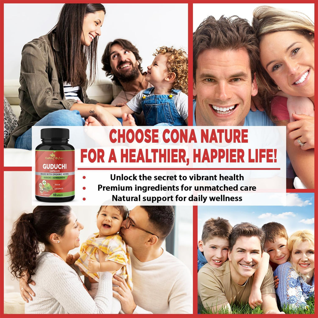 Organic Giloy Guduchi Extract Capsules & Ashwagandha, Licorice, Holy Basil | Immune Booster