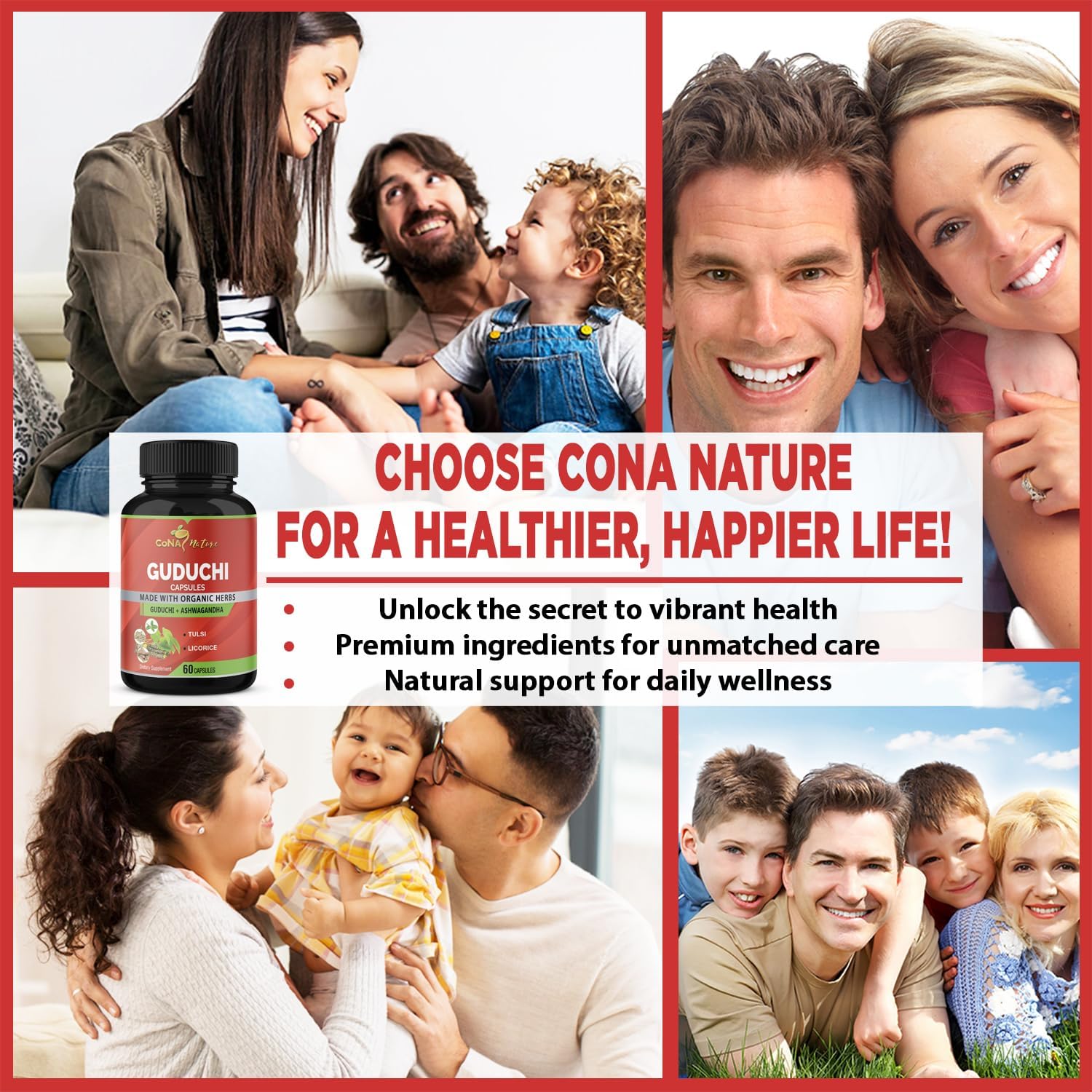 Organic Giloy Guduchi Extract Capsules & Ashwagandha, Licorice, Holy Basil | Immune Booster