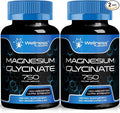 Magnesium Glycinate Capsules - 750mg | 120 Count, Magnesium Supplement for Women and Men - Pure Complex Glicinato De Magnesio, High Absorption, Heart Health, Sleep Supplement - 2 Packs
