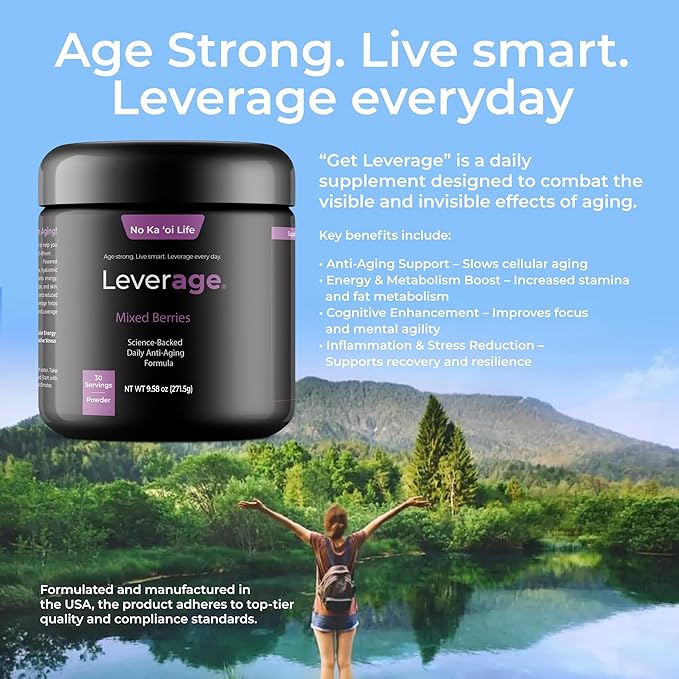 Mixed Berries Daily Wellness Supplement Powder – Science-Backed Formula with NMN, Vitamins, and Minerals to Support Energy, Cognitive Function, and Joint Health – 30 Servings, 9.58 oz