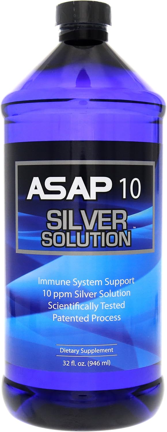 American Biotech Labs ASAP 10 PPM Silver Sol Immune System Support | 2 Pack of 32 Oz Totalling 64 Oz