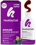 Healthycell Immune Super Boost Daily Liquid Supplement - Immune Support Supplement for Adults with Echinacea, Elderberry, Vitamin C, Vitamin D, Calcium & Zinc - 14 Gel Packs
