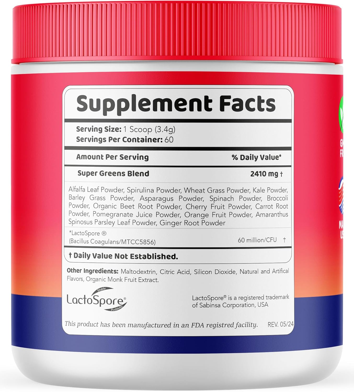 Baobab Bliss, All Natural Fiber Organic Fruit Powder Supplement, 60 Servings for 2 Months (Pack of 2)